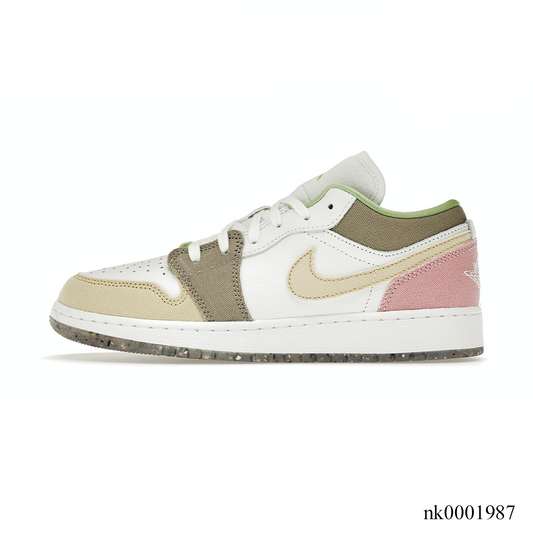 AJ 1 Low Pastel Grind Vivid Green Shoes Women's Sneakers – Nk0001987