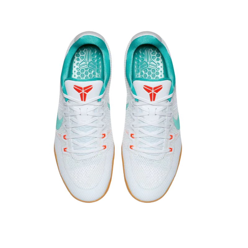 Nike Kobe 11 EM Low Summer Basketball Shoes with White and Washed Teal accents