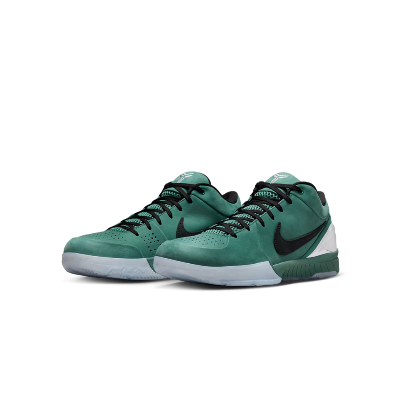 Nike Zoom Kobe 4 Protro Girl Dad Athletic Shoe in green with black accents and white sole.