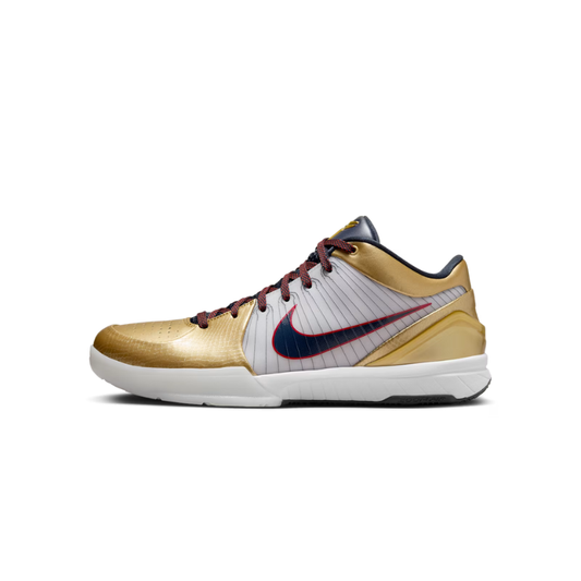 Nike Kobe 4 Protro Metallic Gold basketball shoes, dark base sneaker