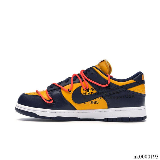 Dunk Low Ow University Gold Midnight Navy Shoes Men'S Sneakers – Nk0000193