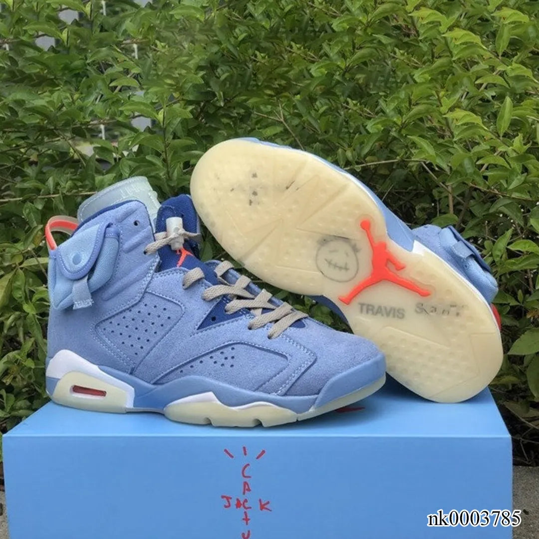 Aj 6 X Travis Scott Houston Oilers Light Blue Shoes Men'S Sneakers – Nk0003785