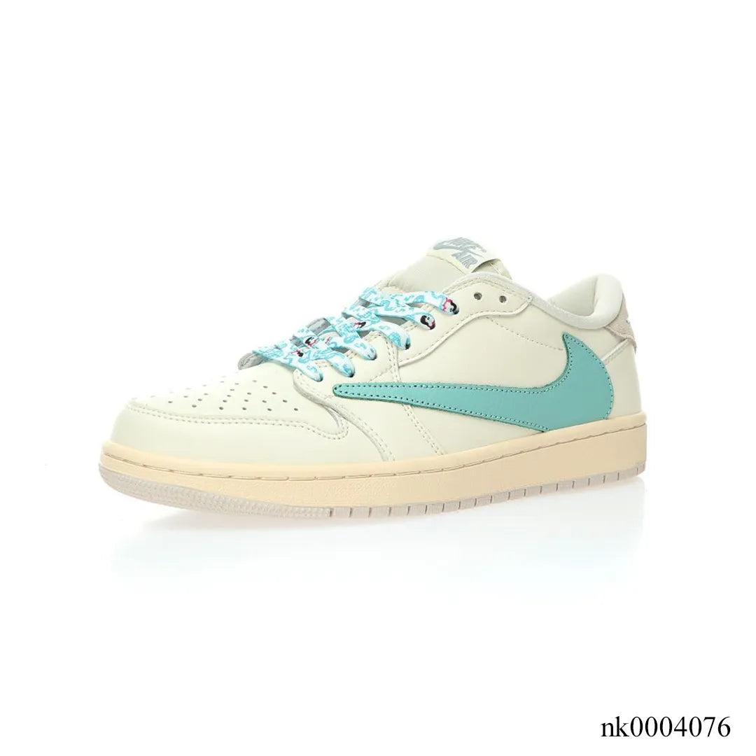 Travis Scott X Aj 1 Low Cyan Cream Shoes Men'S Sneakers – Nk0004076