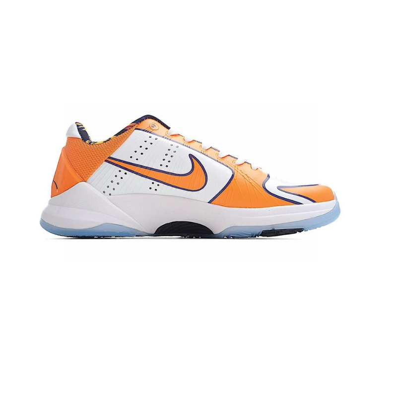 Nike Kobe Orange and White 5 Protro Devin Booker Pe Sneaker side view with bold color design.