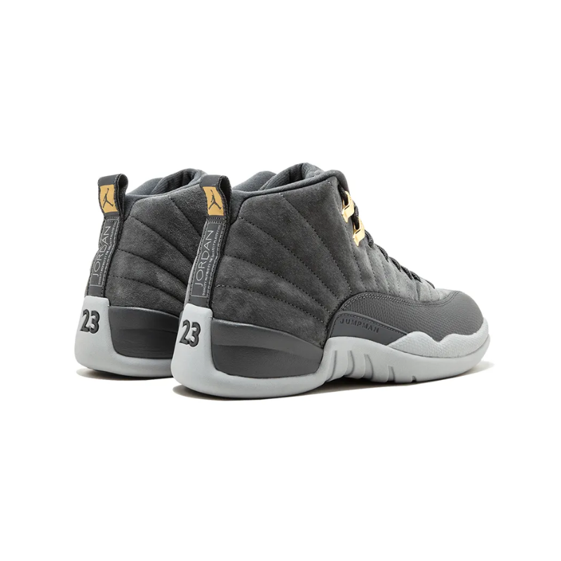 Nike Air Jordan 12 Retro Grey Leather Sneakers