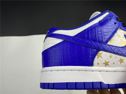 SB Dunk Low White Blue x Supreme Shoes Women's Sneakers – Nk0001447