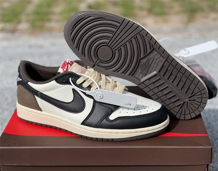 Travis Scott X Aj 1 Low Og Sp Dark Mocha Shoes Men'S Sneakers – Nk0002022