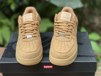 AF 1 Low SP Supreme Wheat Shoes Women's Sneakers – Nk0001960