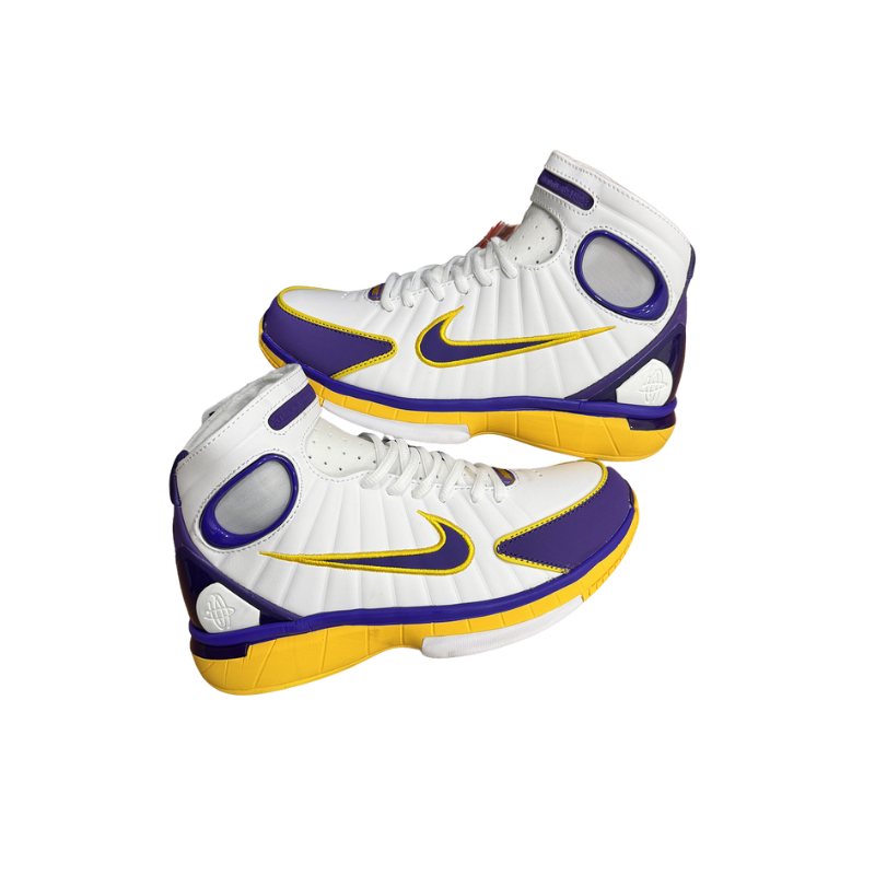 Nike Kobe Air Zoom Huarache 2k4 All-star White-yellow Sneakers showcasing vibrant white and yellow design.