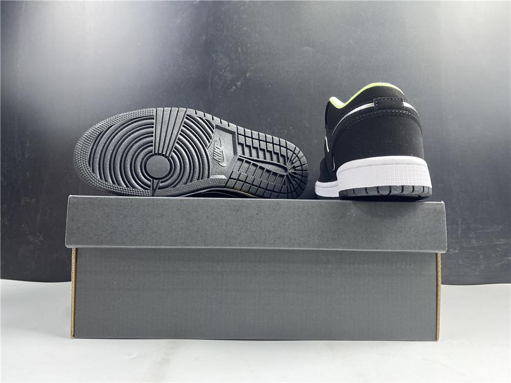 Aj 1 Low Black Aurora Green Laser Orange Shoes Men'S Sneakers – Nk0001452