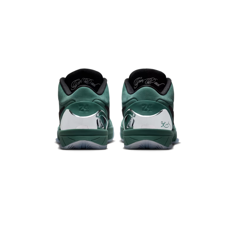 Nike Zoom Kobe 4 Protro Girl Dad Athletic Shoe with green and black colorway, showcasing back view style.