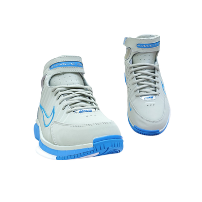 Nike 2k4 Air Zoom Huarache Wolf Grey Uni Blue Hyper Shoe with stylish grey and blue design.