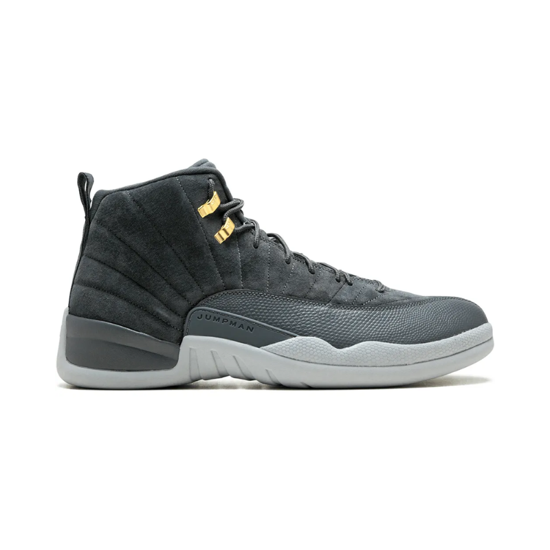 Nike Air Jordan 12 Retro Grey Leather Sneakers