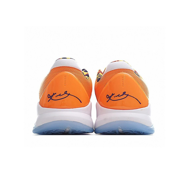 Nike Kobe Orange and White 5 Protro Devin Booker Pe Sneaker heel detail with signature