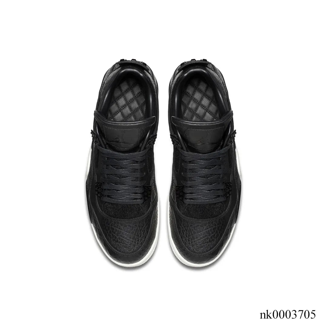 Aj 4 Retro Pony Hair Black Shoes Men'S Sneakers – Nk0003705