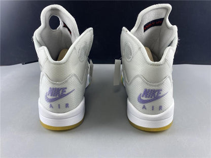 Aj 5 Retro Ow Grape Shoes Men'S Sneakers – Nk0000711