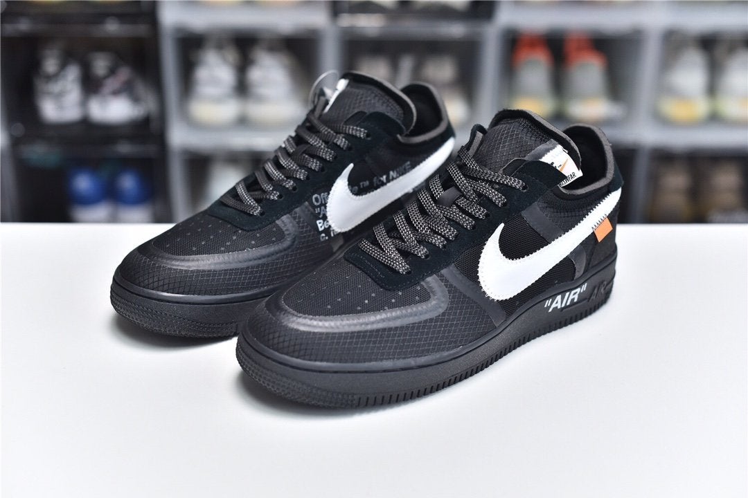 AF 1 Low ow Black White Shoes Women's Sneakers – Nk0001672