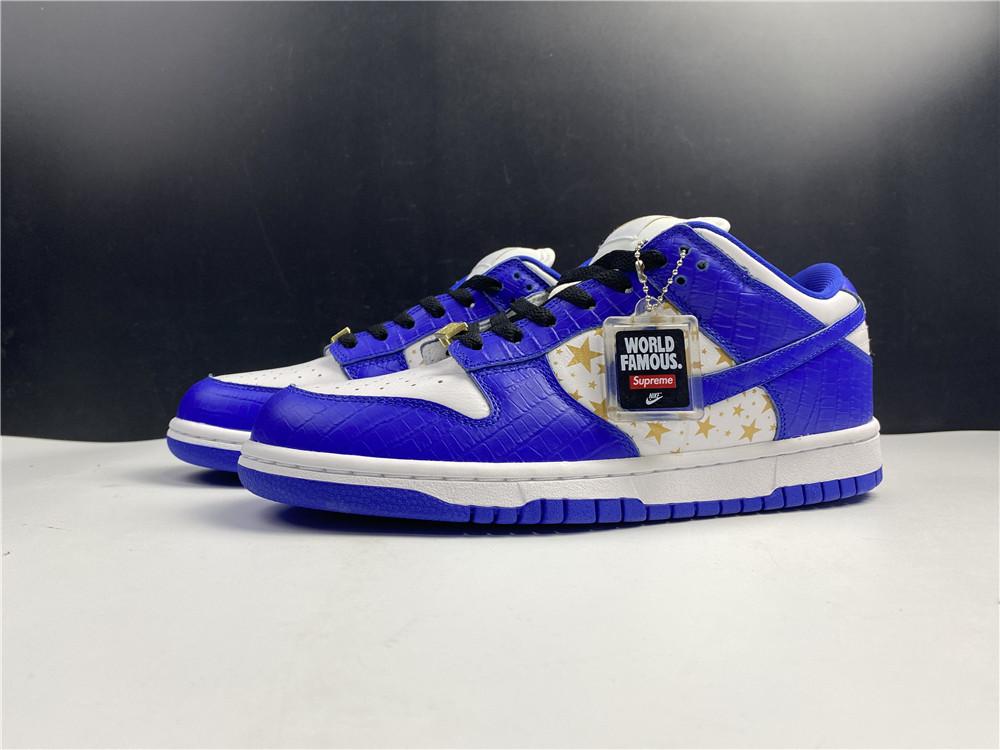 Sb Dunk Low White Blue X Supreme Shoes Men'S Sneakers – Nk0001447