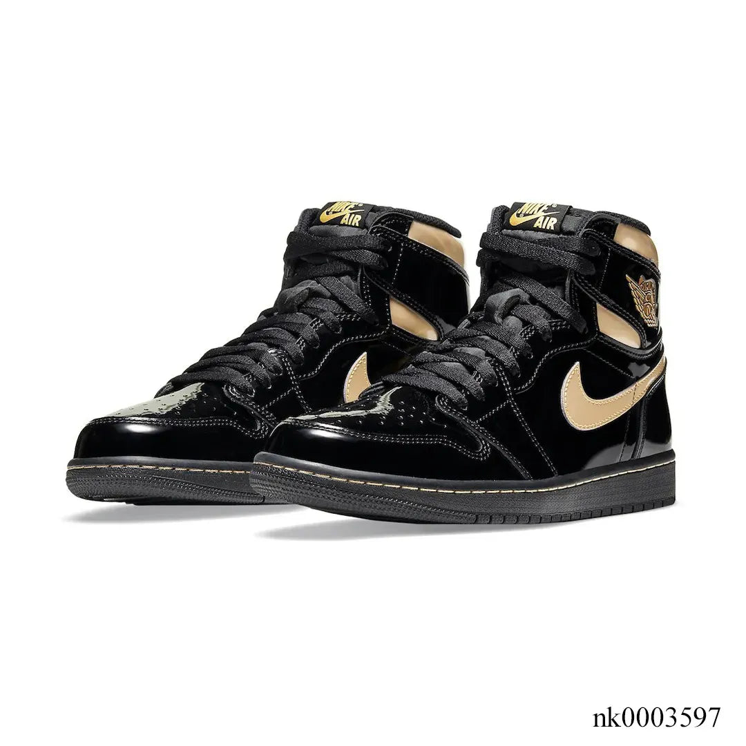 AJ 1 Retro HighBlack Metallic Gold 2020 Shoes Women's Sneakers – Nk0003597
