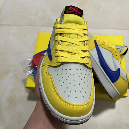 Travis Scott X Aj 1 Low Og Canary/Elkins Shoes Men'S Sneakers – Nk0003839
