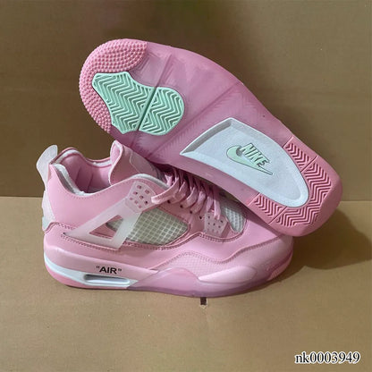 Ow X Aj 4 Pink Shoes Men'S Sneakers – Nk0003949