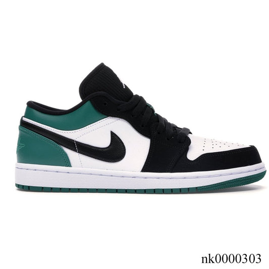 AJ 1 Low White Black Mystic Green Shoes Women's Sneakers – Nk0000303