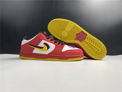 SB Dunk Low White Red Yellow Shoes Women's Sneakers – Nk0001362