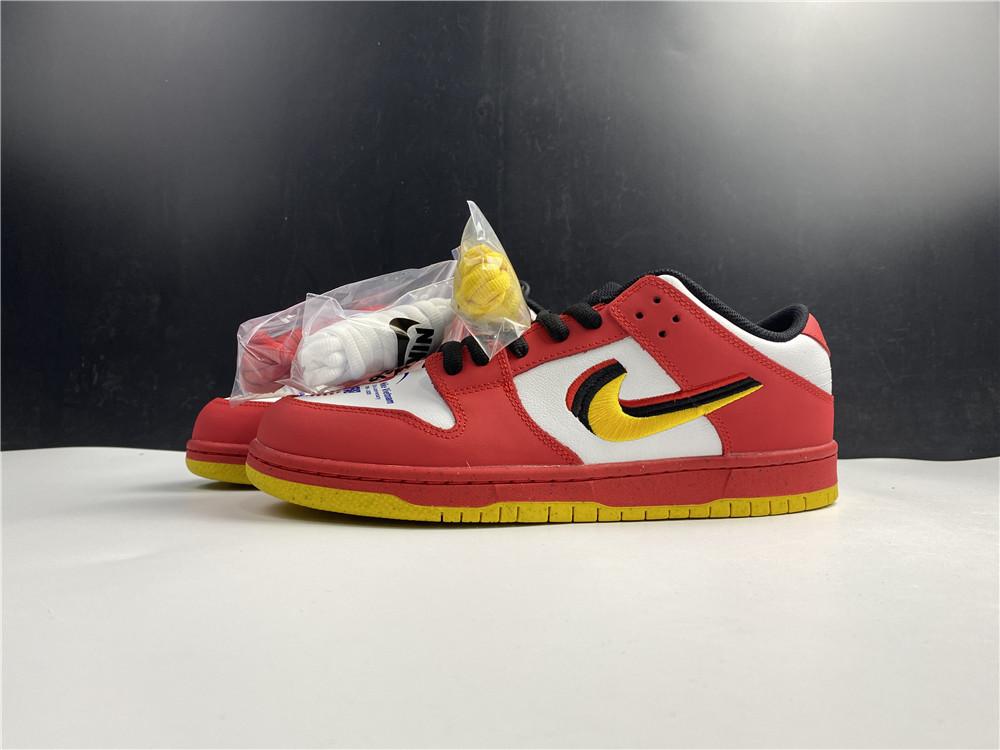 SB Dunk Low White Red Yellow Shoes Women's Sneakers – Nk0001362