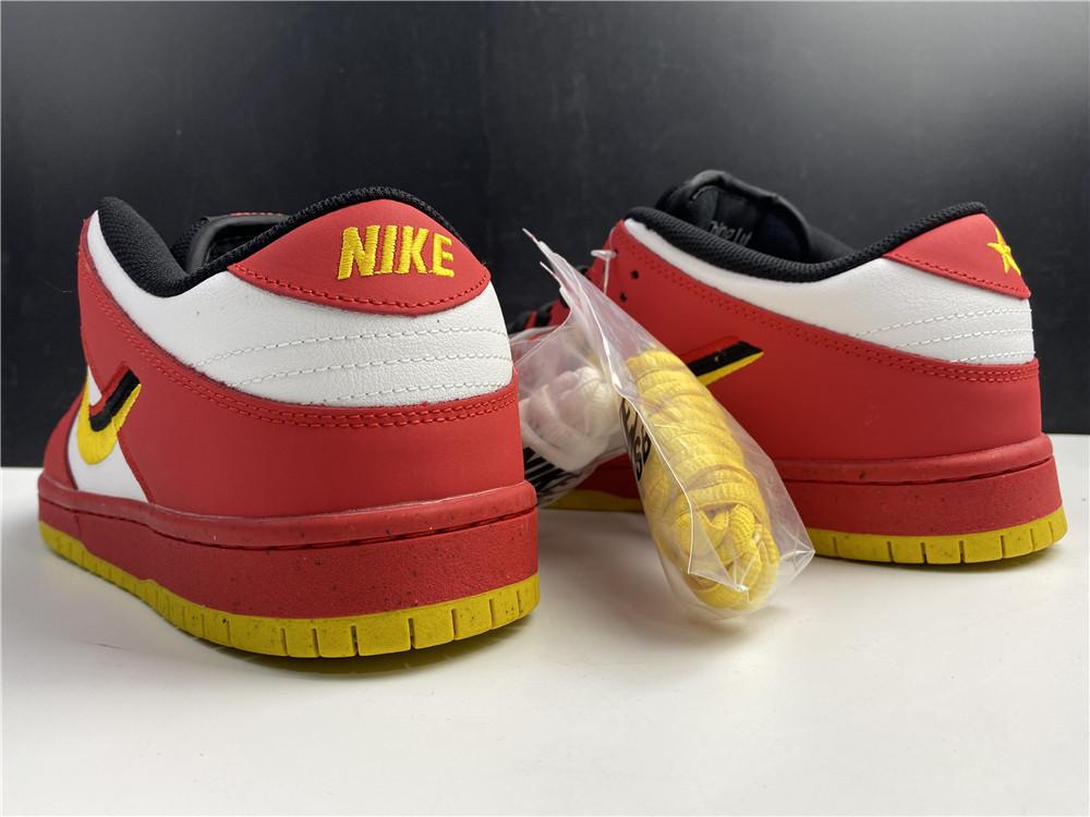 SB Dunk Low White Red Yellow Shoes Women's Sneakers – Nk0001362