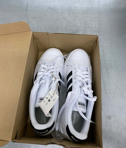 Adidas Grand Court 2.0 EL Kids Sneakers – White/Black GW6521 | Size 4 | Classic Everyday Comfort