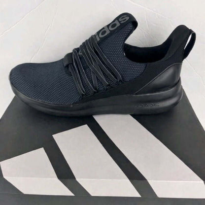 Adidas Lite Racer Adapt 7.0 Men’s Running Shoes in black, showcasing a lightweight design for everyday wear.