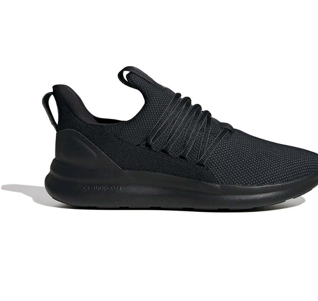 Adidas Lite Racer Adapt 7.0 Men’s Running Shoes – Black, slip-on style for effortless comfort in men's size 9.