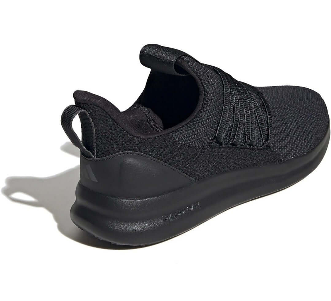 Adidas Lite Racer Adapt 7.0 Men’s Running Shoes Black, side view showcasing lightweight design and slip-on style.