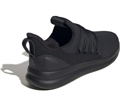 Adidas Lite Racer Adapt 7.0 Men’s Running Shoes Black, side view showcasing lightweight design and slip-on style.