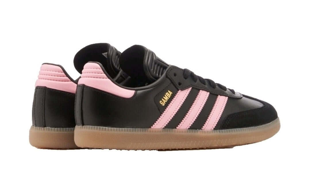 Adidas Samba OG “Messi Miami” Sneakers – Black w/ Pink Logo