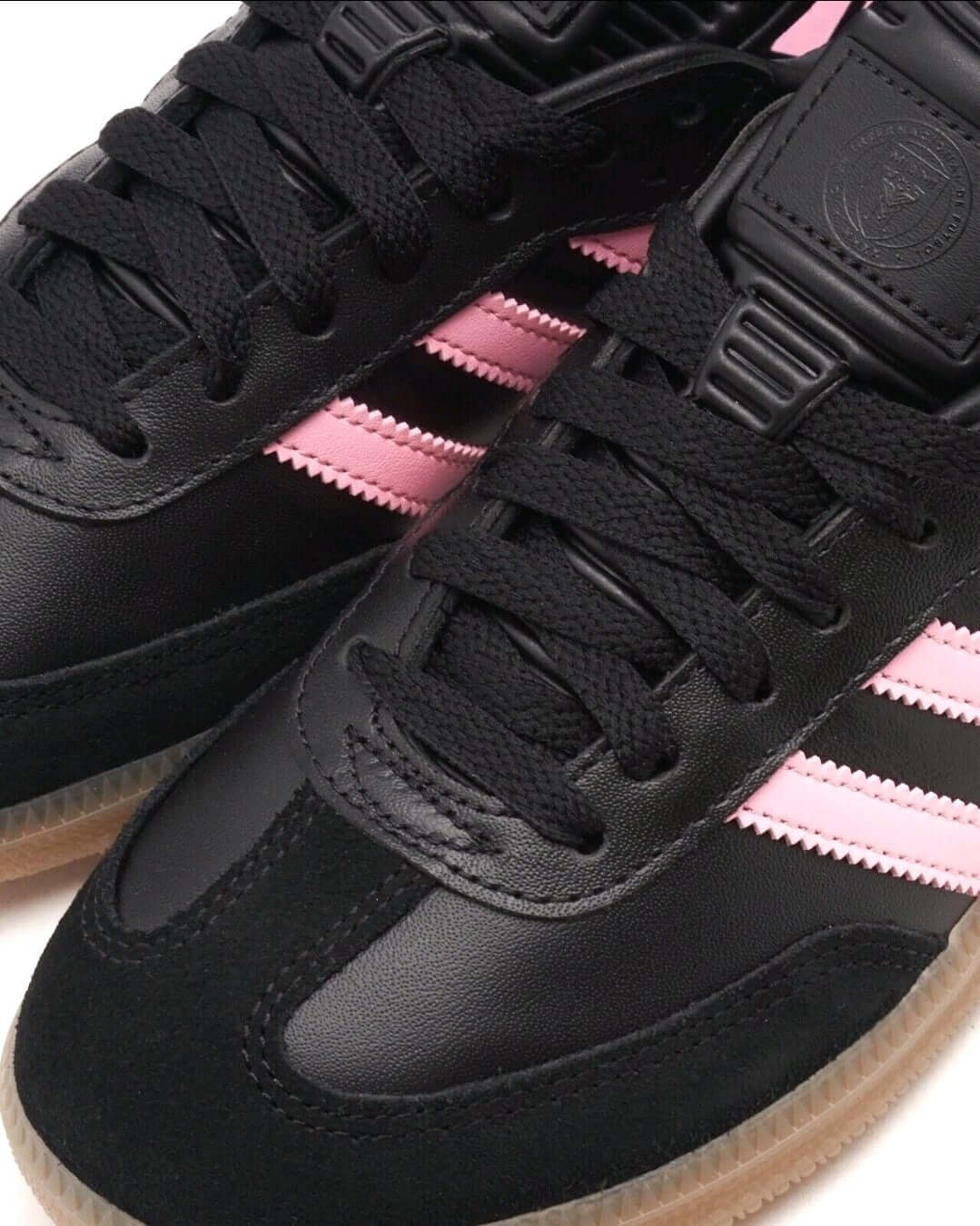 Adidas Samba OG “Messi Miami” Sneakers – Black w/ Pink Logo