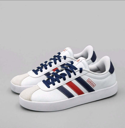 Adidas VL Court 3.0 Men’s Sneakers – White Low Top Casual Skate Shoes