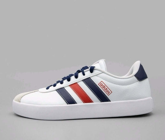 Adidas VL Court 3.0 Men’s Sneakers – White Low Top Casual Skate Shoes