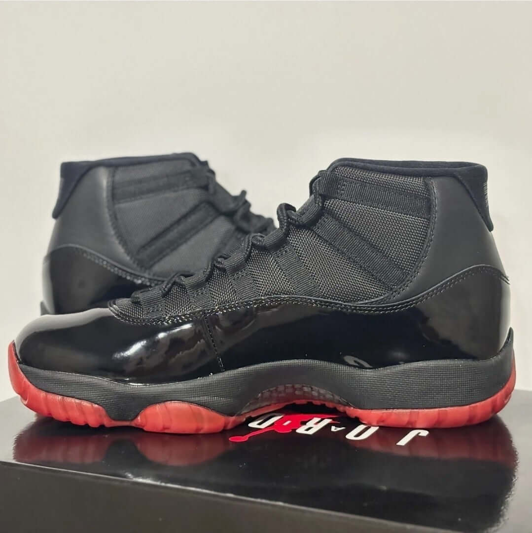 Air Jordan 11 DIRTY BRED Custom – Men’s Sneakers | Black/Red Retro Basketball Style