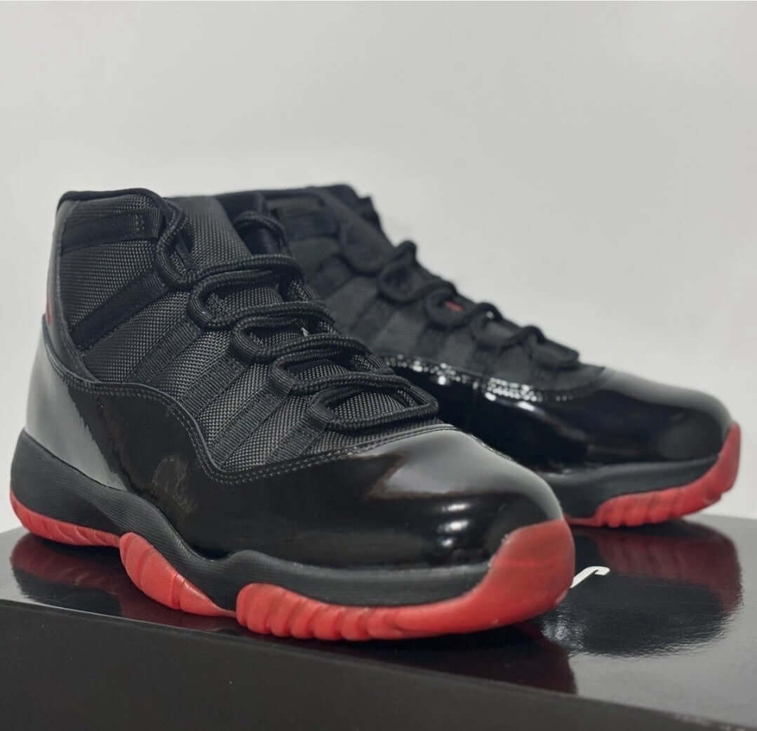 Air Jordan 11 DIRTY BRED Custom – Men’s Sneakers | Black/Red Retro Basketball Style