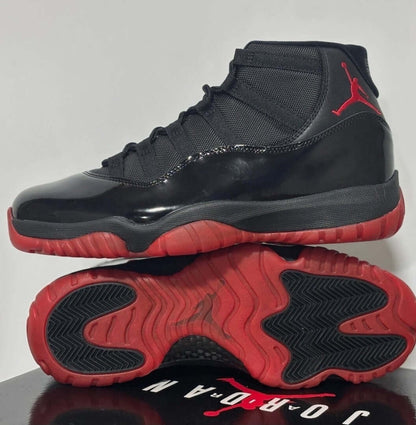 Air Jordan 11 DIRTY BRED Custom – Men’s Sneakers | Black/Red Retro Basketball Style
