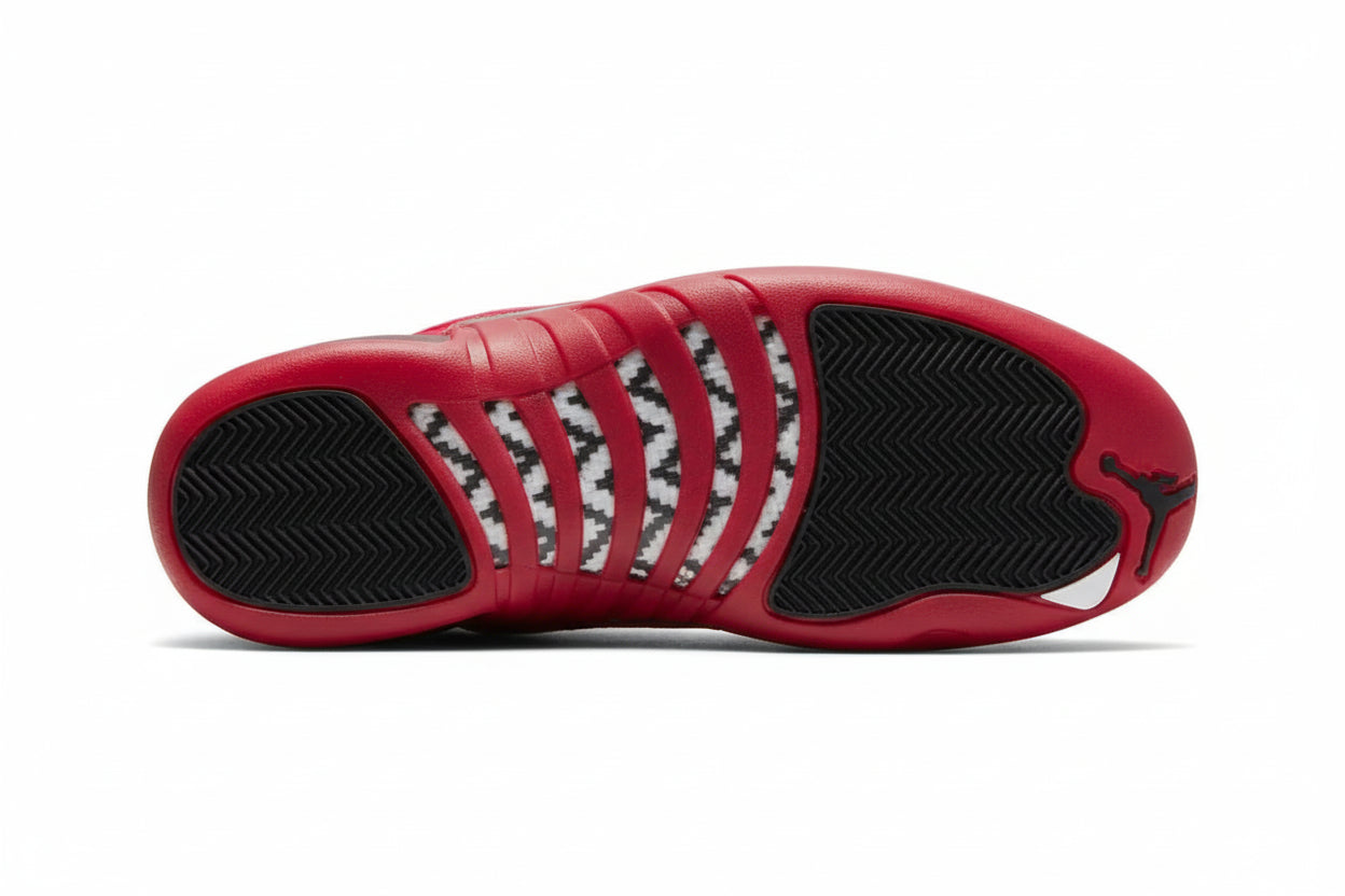 Air Jordan 12 “Cherry” Sneakers – White/Black/Varsity Red – Retro 12 sole view