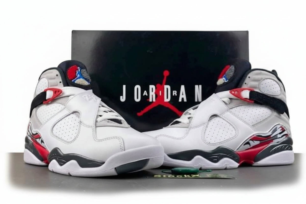 Air Jordan 8 “Bugs Bunny” 2025 – White/Black/True Red | AJ8 Retro | nk0003704 displayed with box