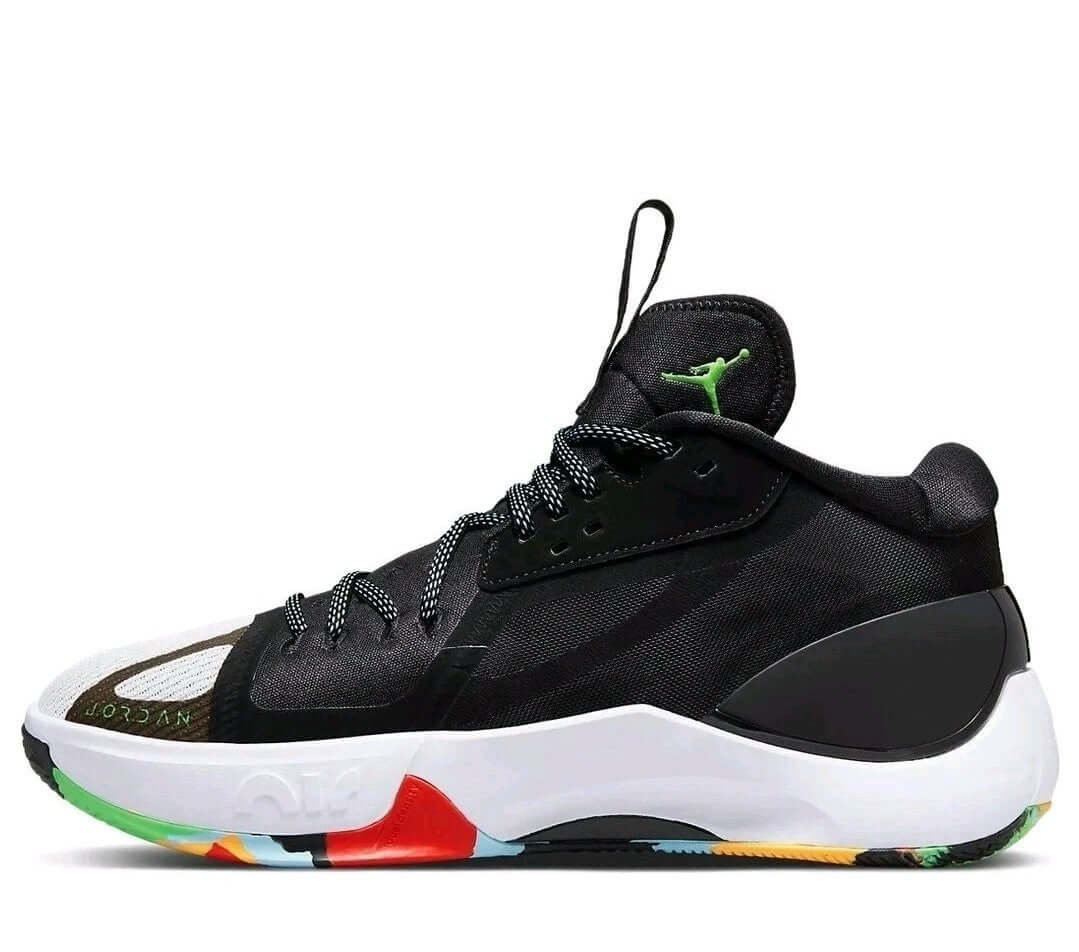 Air Jordan Zoom Separate “Black Multicolor” Basketball Shoes showcasing sleek design with vibrant colors.