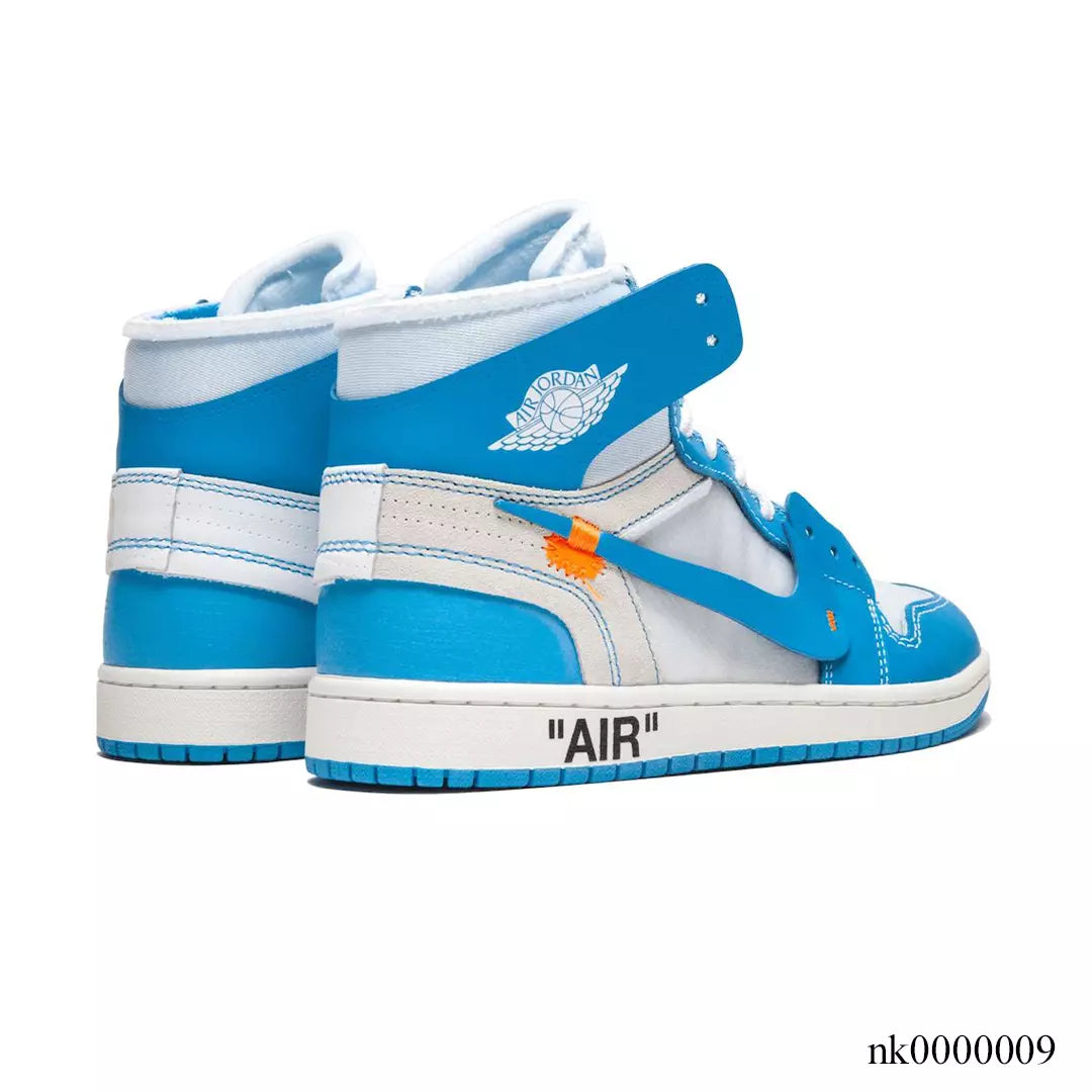 OW x AJ 1 High OG UNC Shoes Women's Sneakers – Nk0000009