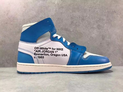 OW x AJ 1 High OG UNC Shoes Women's Sneakers – Nk0000009