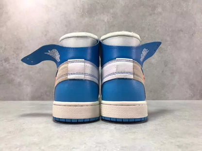 OW x AJ 1 High OG UNC Shoes Women's Sneakers – Nk0000009