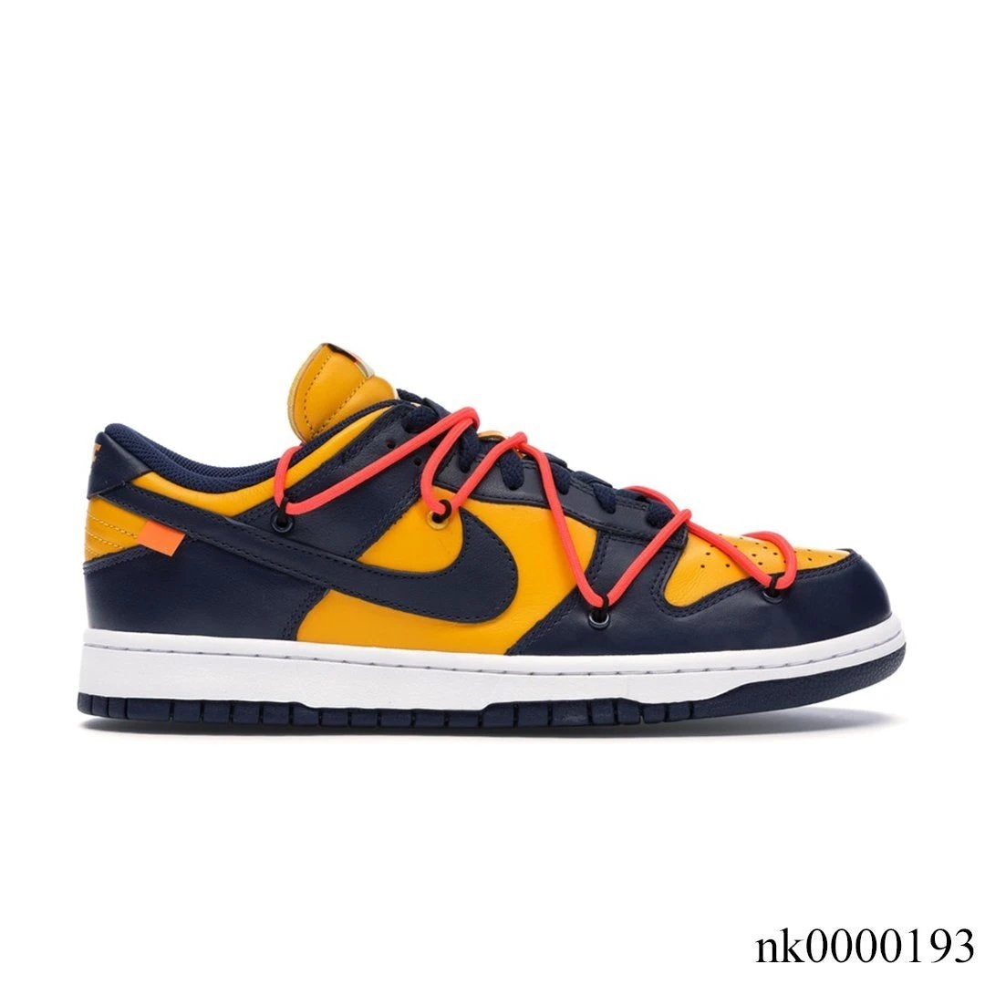 Dunk Low OW University Gold Midnight Navy Shoes Women's Sneakers – Nk0000193