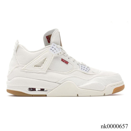 Aj 4 Retro Levi’S White (Levi’S Tag) Shoes Men'S Sneakers – Nk0000657