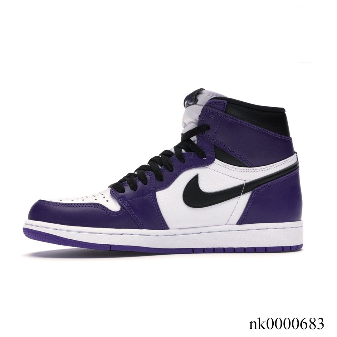 Aj 1 Retro High Court Purple White Shoes Men'S Sneakers – Nk0000683